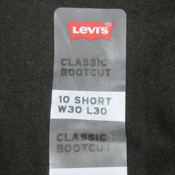 LEVI'S Classic Bootcut Jeans Womens 10 SHORT (30x30) Black Stretch Denim 2 NWT - Picture 7 of 14